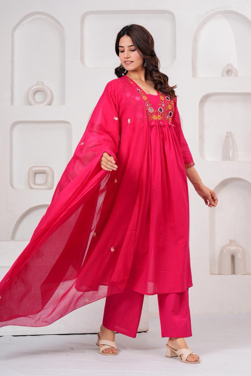 Pink Anarkali Suit Set