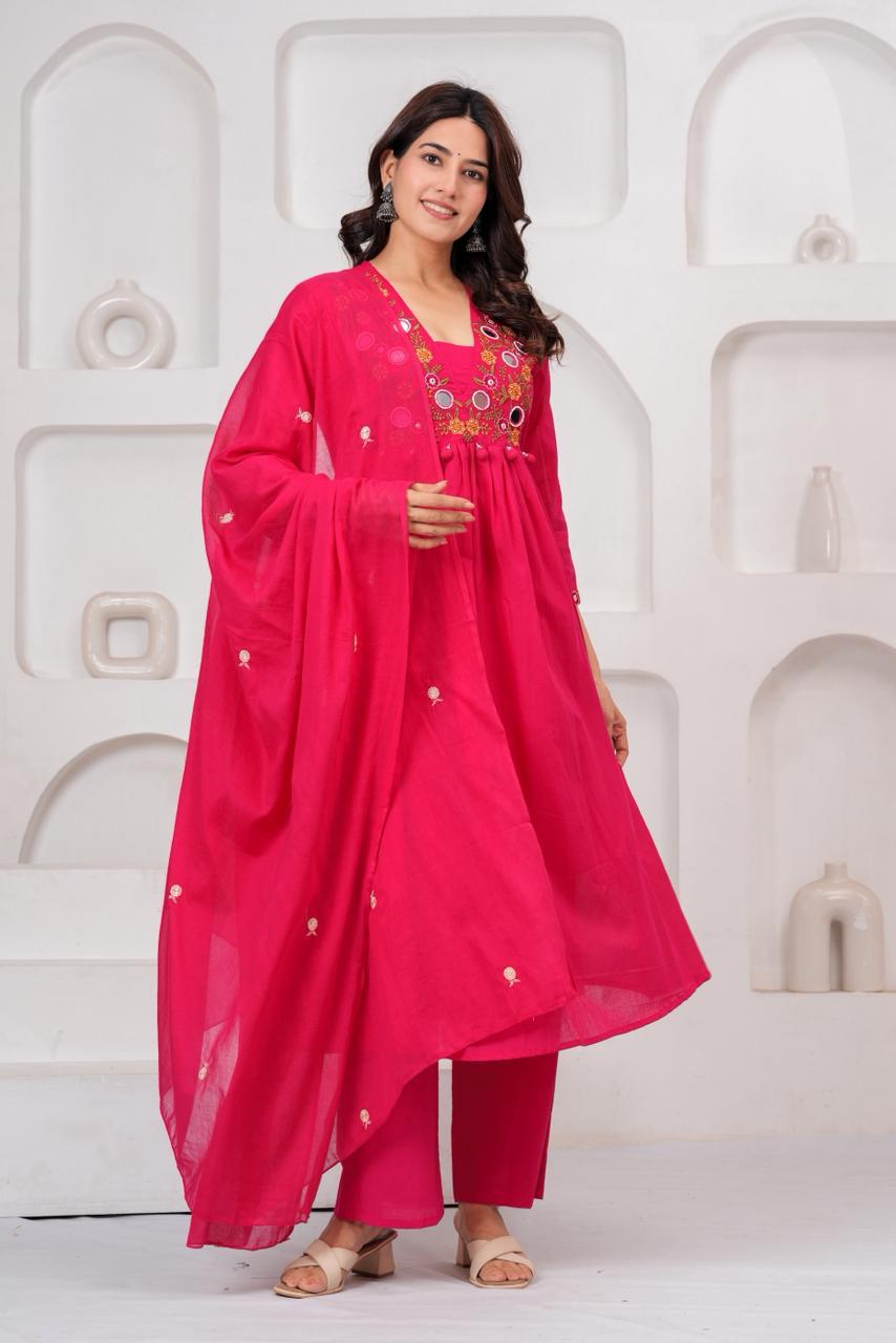 Pink Anarkali Suit Set
