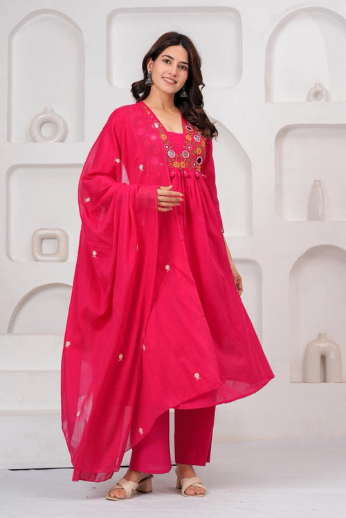 Pink Anarkali Suit Set