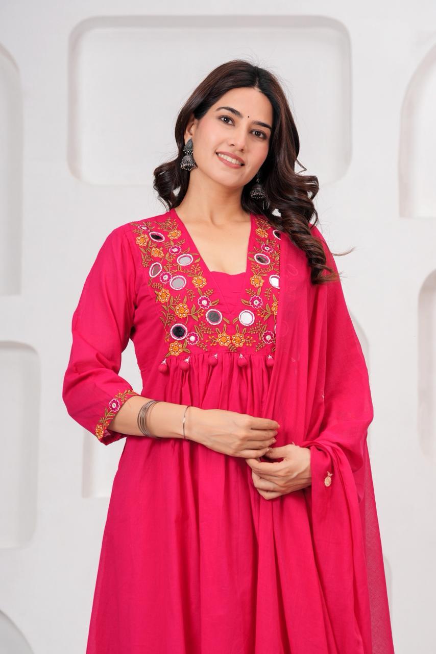 Pink Anarkali Suit Set